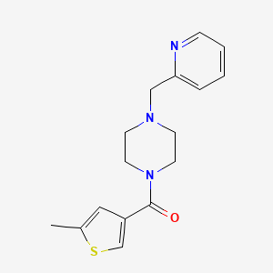 molecular formula C16H19N3OS B6623962 (5-Methylthiophen-3-yl)-[4-(pyridin-2-ylmethyl)piperazin-1-yl]methanone 