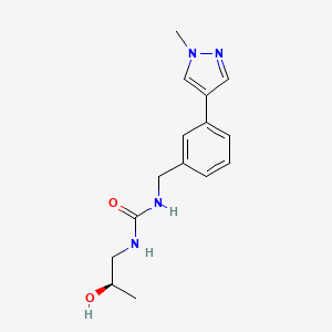 1-[(2R)-2-hydroxypropyl]-3-[[3-(1-methylpyrazol-4-yl)phenyl]methyl]urea