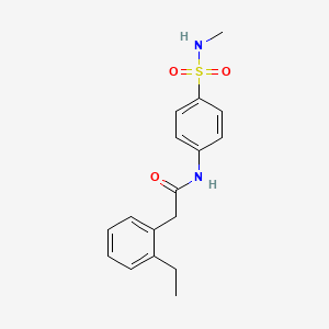 molecular formula C17H20N2O3S B6623979 2-(2-ethylphenyl)-N-[4-(methylsulfamoyl)phenyl]acetamide 