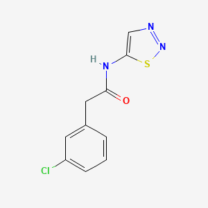 molecular formula C10H8ClN3OS B6623987 2-(3-chlorophenyl)-N-(thiadiazol-5-yl)acetamide 