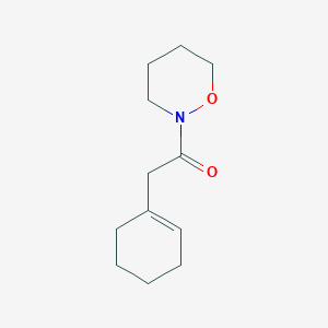 molecular formula C12H19NO2 B6624009 2-(Cyclohexen-1-yl)-1-(oxazinan-2-yl)ethanone 