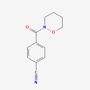 molecular formula C12H12N2O2 B6624015 4-(Oxazinane-2-carbonyl)benzonitrile 