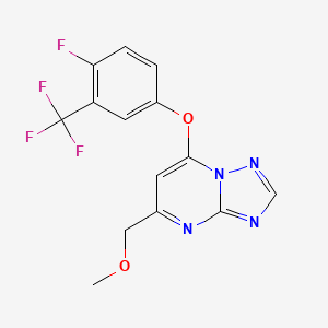 7-[4-Fluoro-3-(trifluoromethyl)phenoxy]-5-(methoxymethyl)-[1,2,4]triazolo[1,5-a]pyrimidine