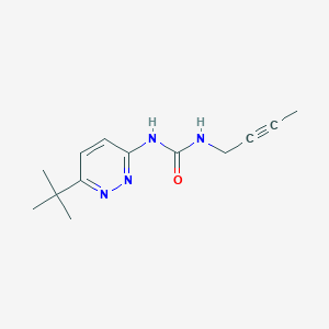 molecular formula C13H18N4O B6624062 1-(6-Tert-butylpyridazin-3-yl)-3-but-2-ynylurea 