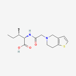 molecular formula C15H22N2O3S B6624090 (2S,3S)-2-[[2-(6,7-dihydro-4H-thieno[3,2-c]pyridin-5-yl)acetyl]amino]-3-methylpentanoic acid 