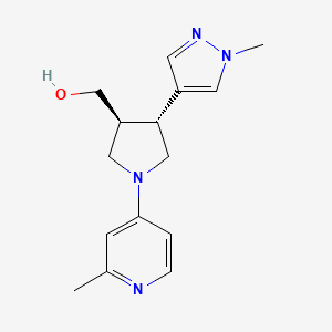molecular formula C15H20N4O B6624139 [(3S,4R)-4-(1-methylpyrazol-4-yl)-1-(2-methylpyridin-4-yl)pyrrolidin-3-yl]methanol 