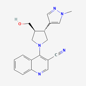 4-[(3S,4R)-3-(hydroxymethyl)-4-(1-methylpyrazol-4-yl)pyrrolidin-1-yl]quinoline-3-carbonitrile