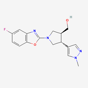 [(3S,4R)-1-(5-fluoro-1,3-benzoxazol-2-yl)-4-(1-methylpyrazol-4-yl)pyrrolidin-3-yl]methanol