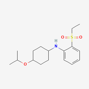 molecular formula C17H27NO3S B6624236 2-ethylsulfonyl-N-(4-propan-2-yloxycyclohexyl)aniline 