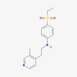 molecular formula C16H20N2O2S B6624243 4-ethylsulfonyl-N-[2-(3-methylpyridin-4-yl)ethyl]aniline 