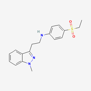 molecular formula C18H21N3O2S B6624248 4-ethylsulfonyl-N-[2-(1-methylindazol-3-yl)ethyl]aniline 