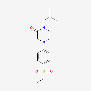 molecular formula C16H24N2O3S B6624261 4-(4-Ethylsulfonylphenyl)-1-(2-methylpropyl)piperazin-2-one 