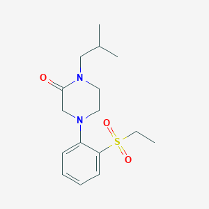 molecular formula C16H24N2O3S B6624268 4-(2-Ethylsulfonylphenyl)-1-(2-methylpropyl)piperazin-2-one 