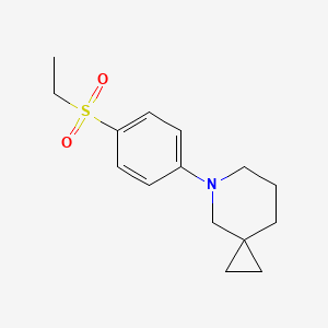 molecular formula C15H21NO2S B6624270 5-(4-Ethylsulfonylphenyl)-5-azaspiro[2.5]octane 