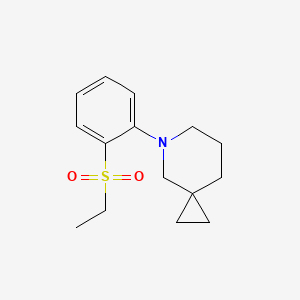 molecular formula C15H21NO2S B6624277 5-(2-Ethylsulfonylphenyl)-5-azaspiro[2.5]octane 