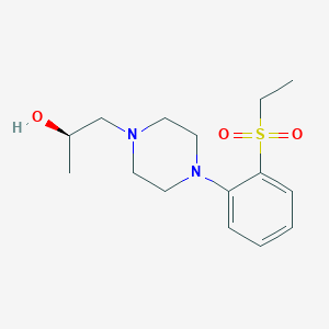 molecular formula C15H24N2O3S B6624284 (2R)-1-[4-(2-ethylsulfonylphenyl)piperazin-1-yl]propan-2-ol 
