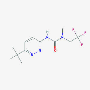 molecular formula C12H17F3N4O B6624297 3-(6-Tert-butylpyridazin-3-yl)-1-methyl-1-(2,2,2-trifluoroethyl)urea 