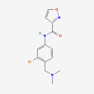 molecular formula C13H14BrN3O2 B6624328 N-[3-bromo-4-[(dimethylamino)methyl]phenyl]-1,2-oxazole-3-carboxamide 