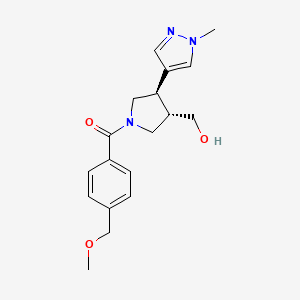 [(3S,4R)-3-(hydroxymethyl)-4-(1-methylpyrazol-4-yl)pyrrolidin-1-yl]-[4-(methoxymethyl)phenyl]methanone