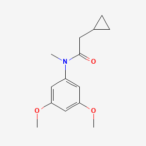 molecular formula C14H19NO3 B6624359 2-cyclopropyl-N-(3,5-dimethoxyphenyl)-N-methylacetamide 