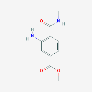 molecular formula C10H12N2O3 B066244 Methyl 3-amino-4-(methylcarbamoyl)benzoate CAS No. 183431-11-0