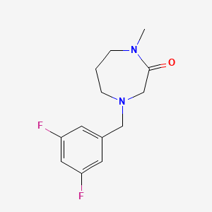 molecular formula C13H16F2N2O B6624402 4-[(3,5-Difluorophenyl)methyl]-1-methyl-1,4-diazepan-2-one 