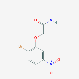 molecular formula C9H9BrN2O4 B6624412 2-(2-bromo-5-nitrophenoxy)-N-methylacetamide 