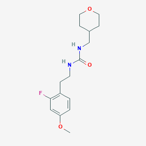 molecular formula C16H23FN2O3 B6624434 1-[2-(2-Fluoro-4-methoxyphenyl)ethyl]-3-(oxan-4-ylmethyl)urea 