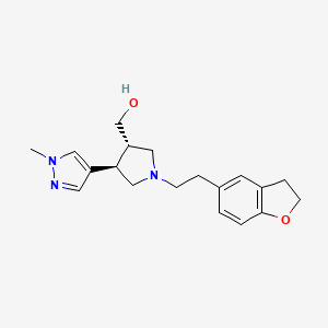 [(3S,4R)-1-[2-(2,3-dihydro-1-benzofuran-5-yl)ethyl]-4-(1-methylpyrazol-4-yl)pyrrolidin-3-yl]methanol