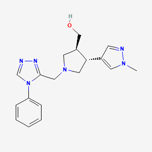 [(3S,4R)-4-(1-methylpyrazol-4-yl)-1-[(4-phenyl-1,2,4-triazol-3-yl)methyl]pyrrolidin-3-yl]methanol