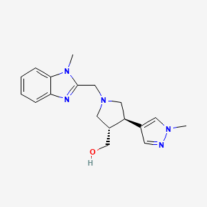 [(3S,4R)-1-[(1-methylbenzimidazol-2-yl)methyl]-4-(1-methylpyrazol-4-yl)pyrrolidin-3-yl]methanol