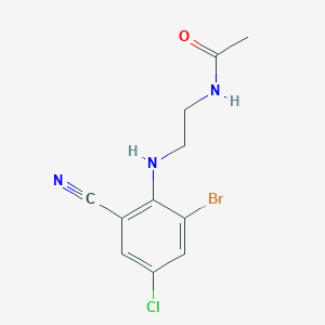 N-[2-(2-bromo-4-chloro-6-cyanoanilino)ethyl]acetamide