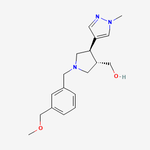 molecular formula C18H25N3O2 B6624606 [(3S,4R)-1-[[3-(methoxymethyl)phenyl]methyl]-4-(1-methylpyrazol-4-yl)pyrrolidin-3-yl]methanol 