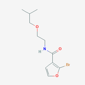 molecular formula C11H16BrNO3 B6624616 2-bromo-N-[2-(2-methylpropoxy)ethyl]furan-3-carboxamide 