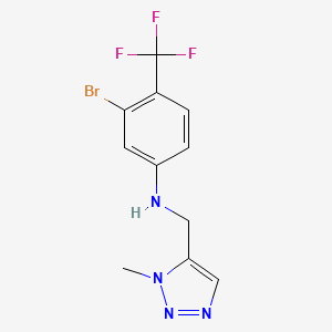 3-bromo-N-[(3-methyltriazol-4-yl)methyl]-4-(trifluoromethyl)aniline