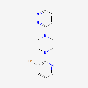 molecular formula C13H14BrN5 B6624645 3-[4-(3-Bromopyridin-2-yl)piperazin-1-yl]pyridazine 