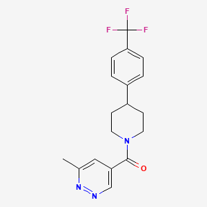 molecular formula C18H18F3N3O B6624668 (6-Methylpyridazin-4-yl)-[4-[4-(trifluoromethyl)phenyl]piperidin-1-yl]methanone 