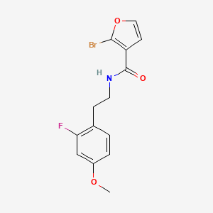 molecular formula C14H13BrFNO3 B6624712 2-bromo-N-[2-(2-fluoro-4-methoxyphenyl)ethyl]furan-3-carboxamide 