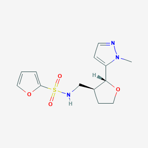 N-[[(2R,3S)-2-(2-methylpyrazol-3-yl)oxolan-3-yl]methyl]furan-2-sulfonamide