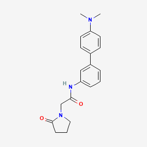 molecular formula C20H23N3O2 B6624722 N-[3-[4-(dimethylamino)phenyl]phenyl]-2-(2-oxopyrrolidin-1-yl)acetamide 