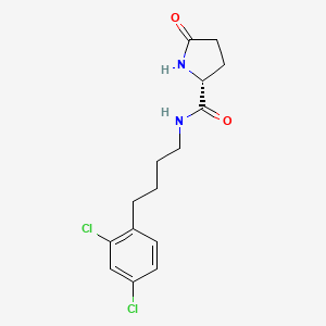 (2R)-N-[4-(2,4-dichlorophenyl)butyl]-5-oxopyrrolidine-2-carboxamide