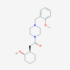 2-[(1R,2S)-2-hydroxycyclohexyl]-1-[4-[(2-methoxyphenyl)methyl]piperazin-1-yl]ethanone