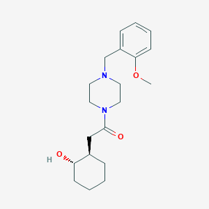 molecular formula C20H30N2O3 B6624795 2-[(1R,2S)-2-hydroxycyclohexyl]-1-[4-[(2-methoxyphenyl)methyl]piperazin-1-yl]ethanone 