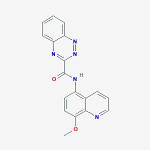 molecular formula C18H13N5O2 B6624803 N-(8-methoxyquinolin-5-yl)-1,2,4-benzotriazine-3-carboxamide 