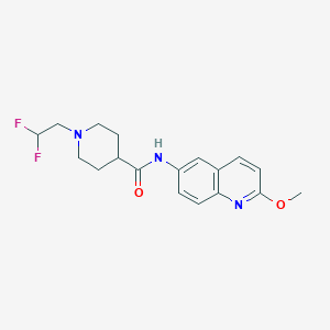 molecular formula C18H21F2N3O2 B6624825 1-(2,2-difluoroethyl)-N-(2-methoxyquinolin-6-yl)piperidine-4-carboxamide 