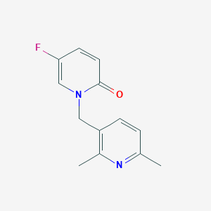 molecular formula C13H13FN2O B6624871 1-[(2,6-Dimethylpyridin-3-yl)methyl]-5-fluoropyridin-2-one 