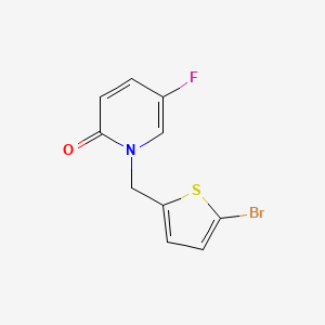 molecular formula C10H7BrFNOS B6624875 1-[(5-Bromothiophen-2-yl)methyl]-5-fluoropyridin-2-one 