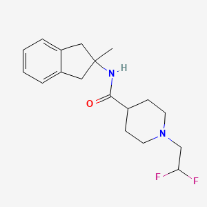 molecular formula C18H24F2N2O B6624917 1-(2,2-difluoroethyl)-N-(2-methyl-1,3-dihydroinden-2-yl)piperidine-4-carboxamide 