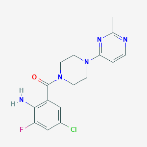 (2-Amino-5-chloro-3-fluorophenyl)-[4-(2-methylpyrimidin-4-yl)piperazin-1-yl]methanone