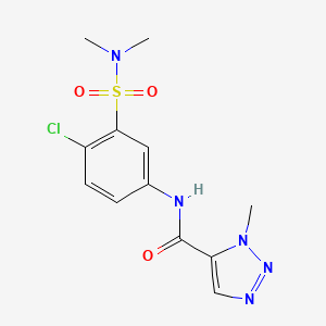 molecular formula C12H14ClN5O3S B6624937 N-[4-chloro-3-(dimethylsulfamoyl)phenyl]-3-methyltriazole-4-carboxamide 